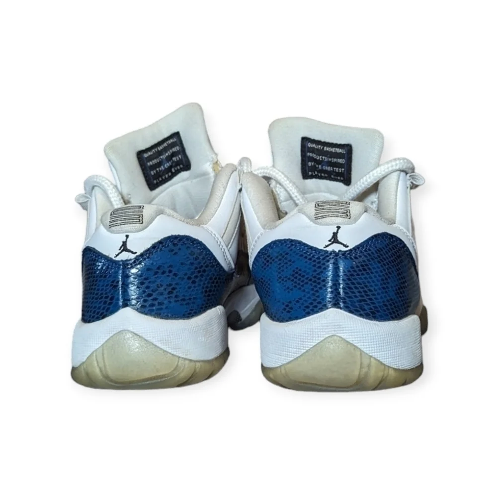 Nike Air Jordan 11 Retro Sneakers Low Top Snake Navy White CD6847-102 Size 5Y